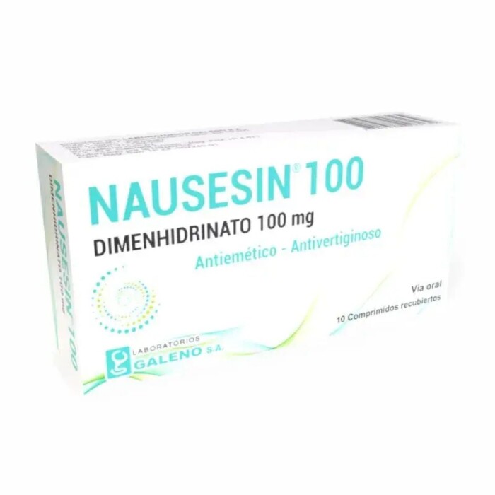 NAUSESIN 100 MG CJ X 10 COMP. REC. única