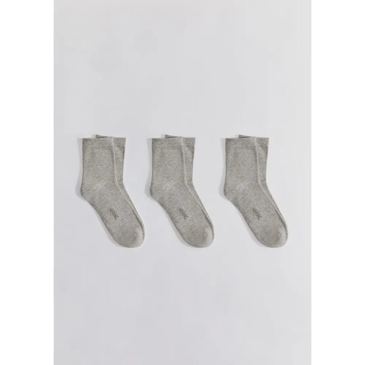 KIT COM 3 PARES MEIAS UNISSEX - CINZA 