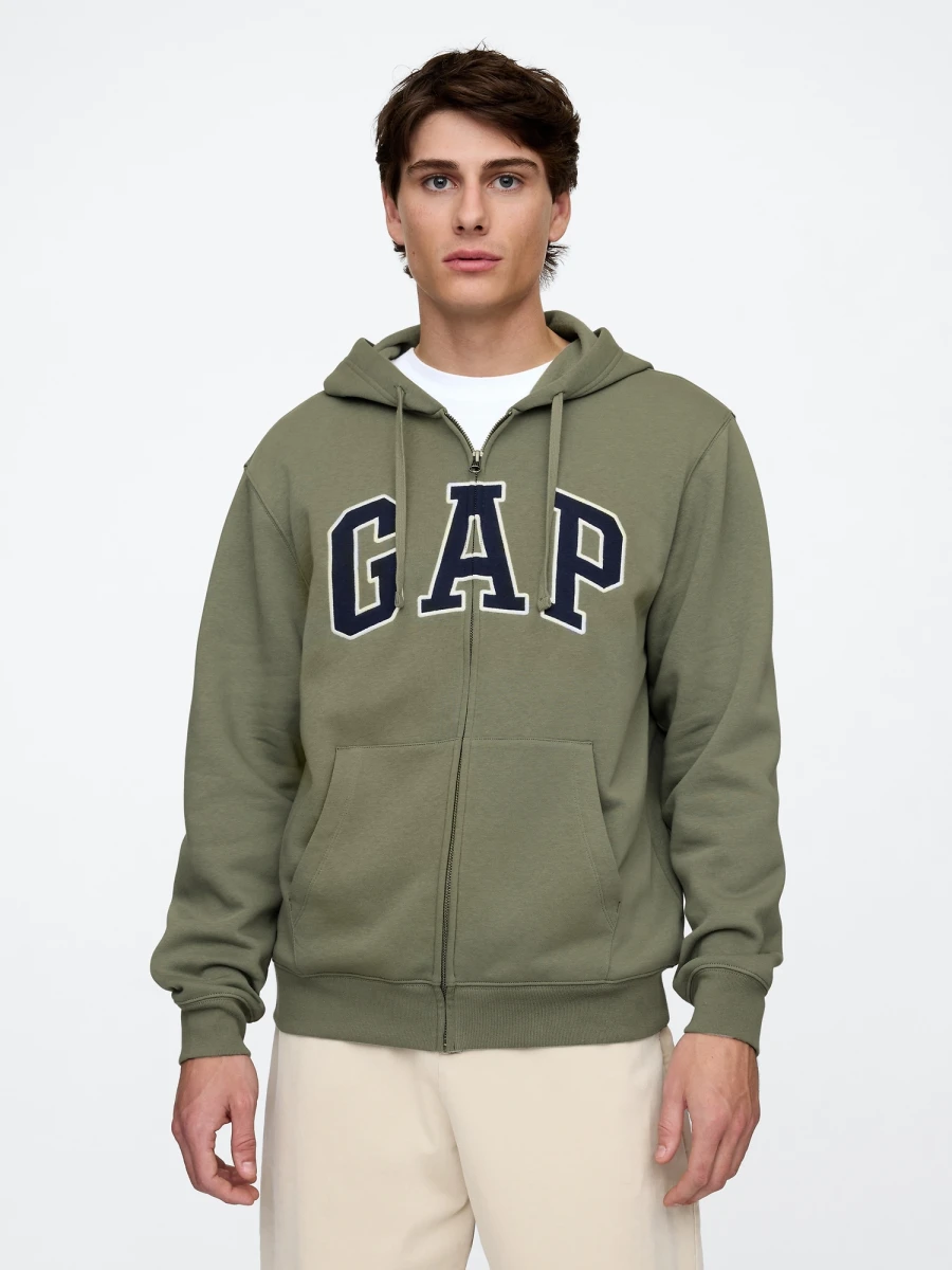 Canguro Logo Gap Con Cierre Hombre - Mesculen Green 