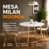 Mesa Comedor ComboHome Milan Redonda Laqueada 80Cm Premium Blanco 1