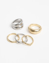 Sets Anillos Metal Set Anillos Biplating - Dorado