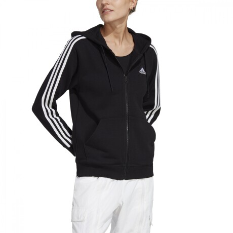 Campera de Mujer Adidas Track Zip Negro - Blanco