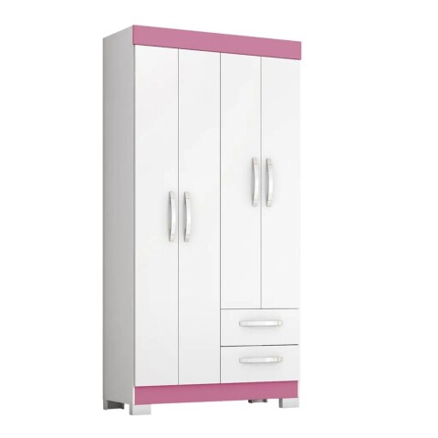 Roperto 4 Puertas NT6010 Blanco / Rosado Roperto 4 Puertas NT6010 Blanco / Rosado