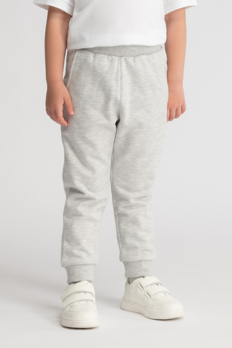 Pantalon deportivo gris Gris Melange