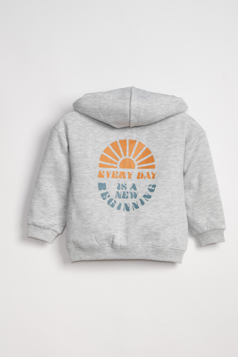 Campera deportiva Sol Gris Melange