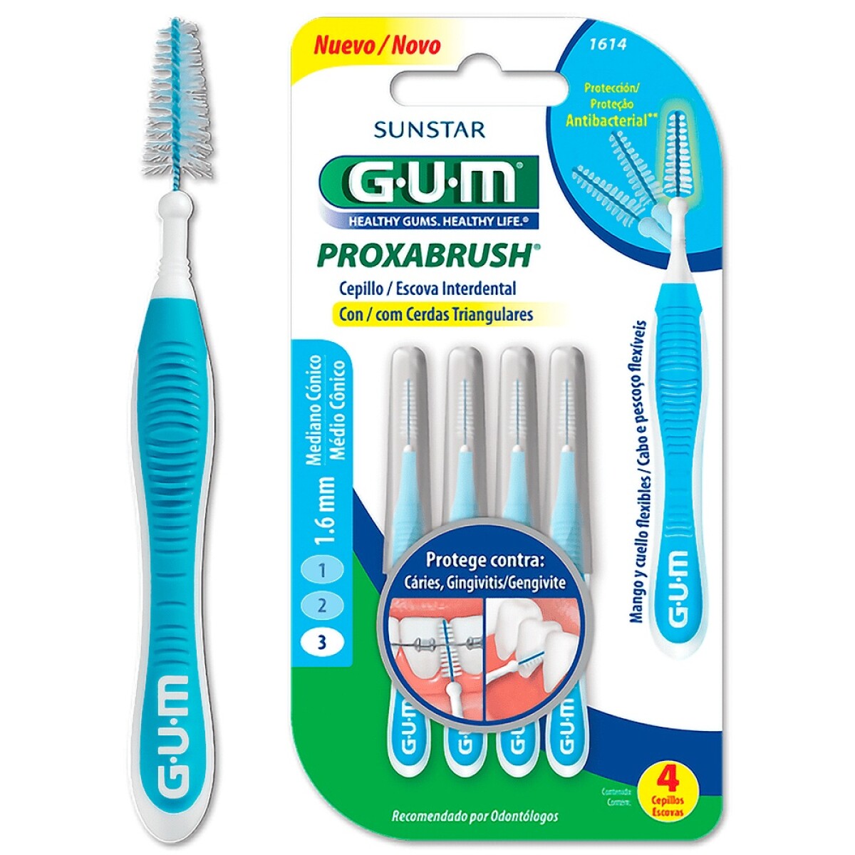 Repuestos Cepillos Interdentales GUM x 4 Unidades (1614) 