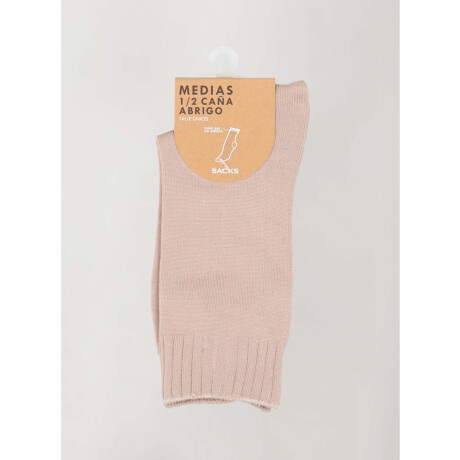 Medias de abrigo en colores lisos Beige