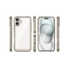 Protector para iPhone 16 bordes color gris Protector Para Iphone 16 Bordes Color Gris