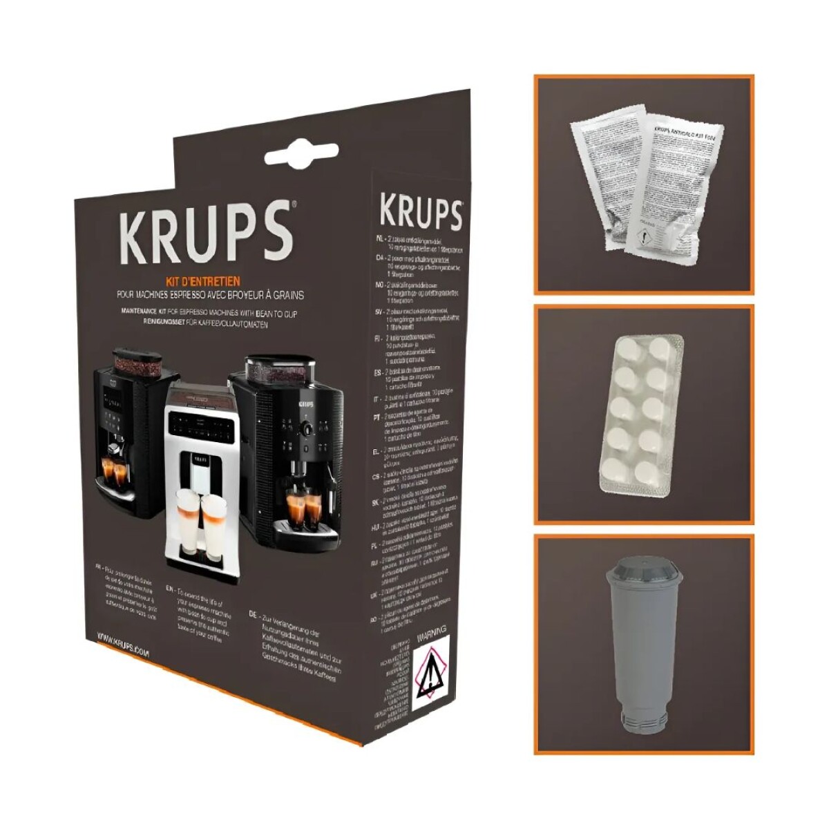 Kit de limpieza y mantenimiento para cafeteras KRUPS 