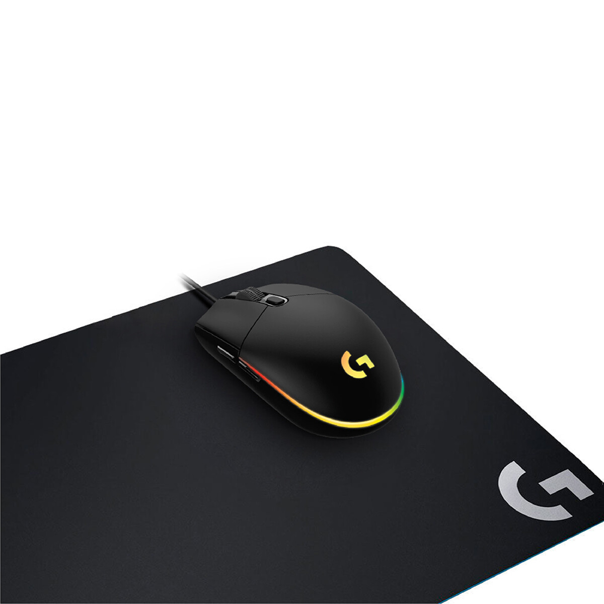 Combo gaming logitech mouse g203 + mouse pad g240 Negro