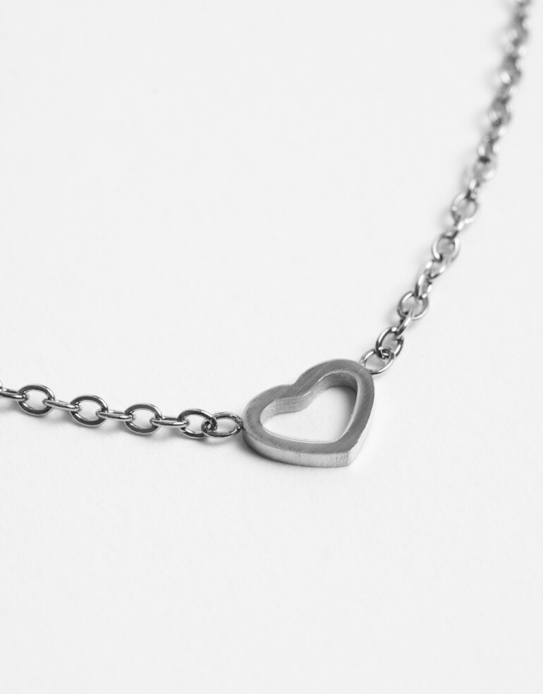 Collares Cortos Metal Collar Corto Acero - Plateado