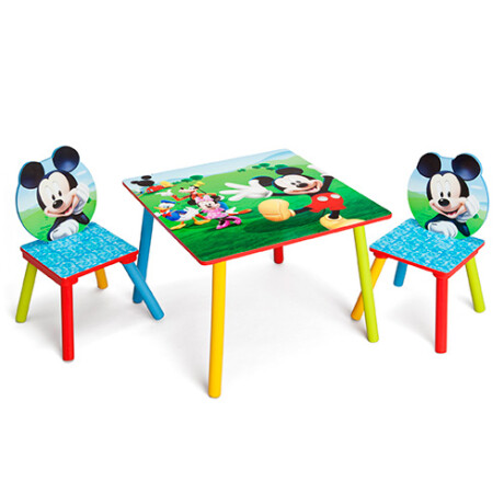 Juego de Mesa y Sillas para Niños Mickey Mouse TT89450MM-1051 ROJO-AMARILLO
