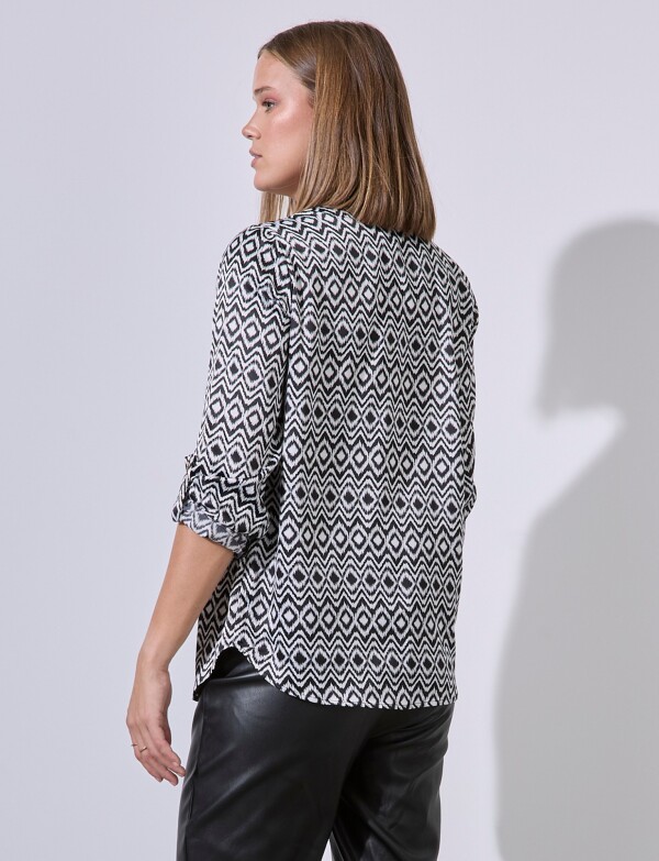 Blusa Printed NEGRO/BLANCO