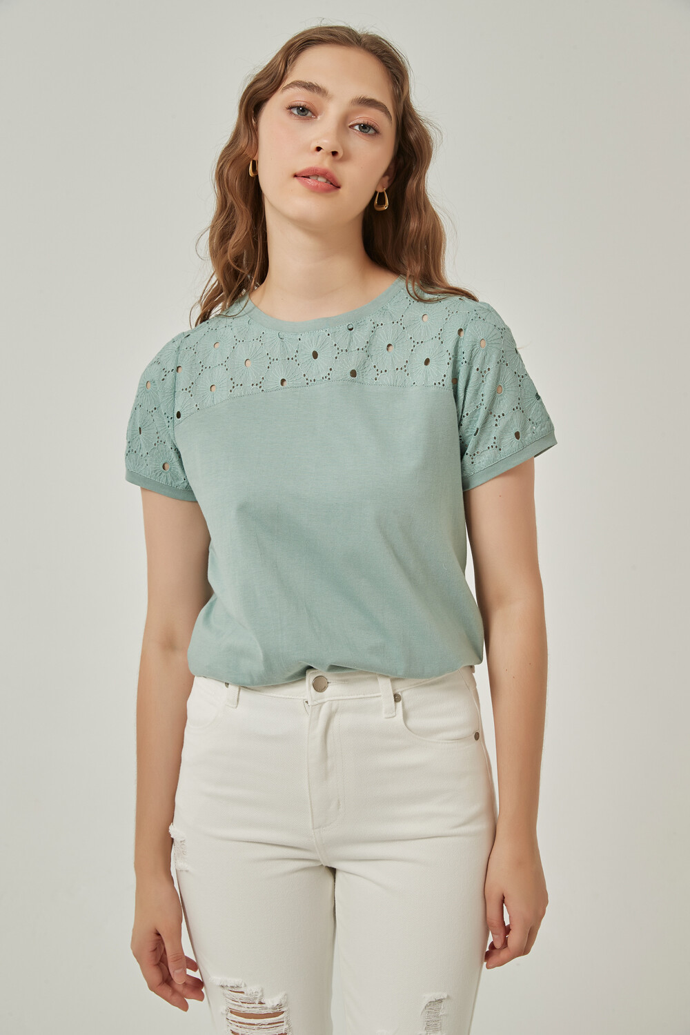 Remera Malika Verde Grisaceo