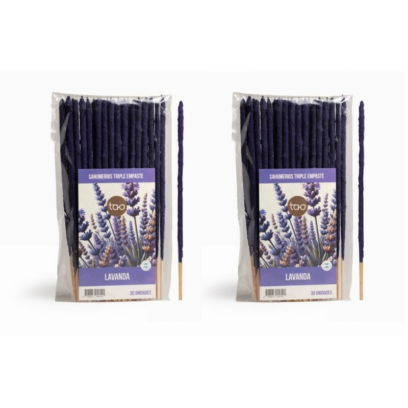 INCIENSO TAO TRIPLE EMPASTE SAGRADA MADRE - 2 PACK X30 Lavanda