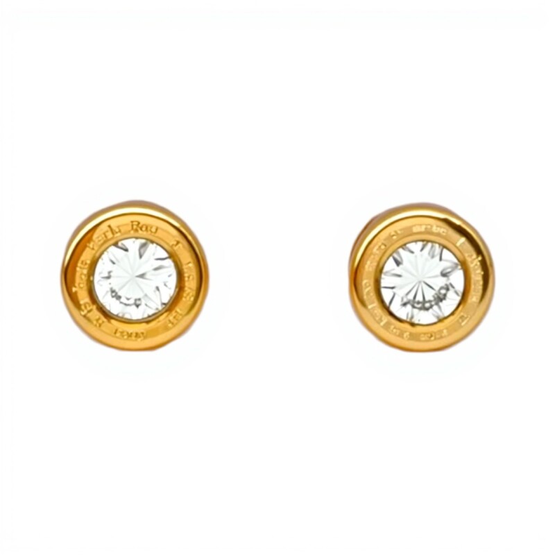 Caravanas Punto de Luz oro- Oro bajo - Zirconia - CA8111 conpiedra