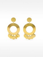 Pendientes Largos Redondos dorado