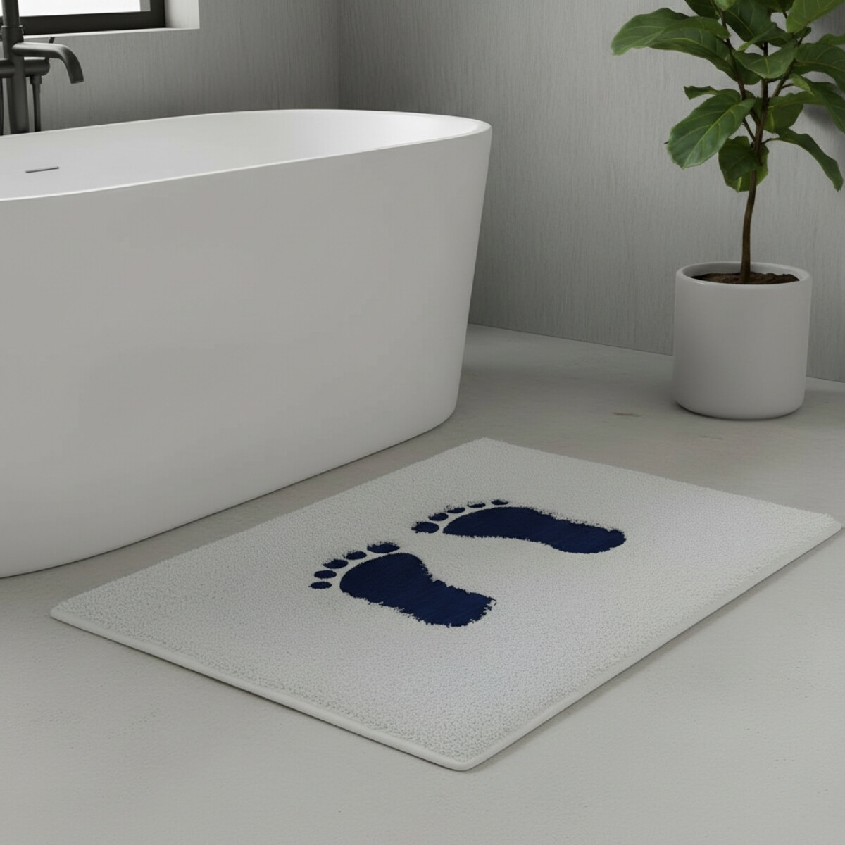 Alfombra 40x60cm - AZUL Y BLANCO 