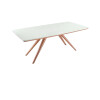 MESA COMEDOR RECTANGULAR KAMEL - BASE MADERA CLARA - TAPA LACA OFF WHITE MESA COMEDOR RECTANGULAR KAMEL - BASE MADERA CLARA - TAPA LACA OFF WHITE
