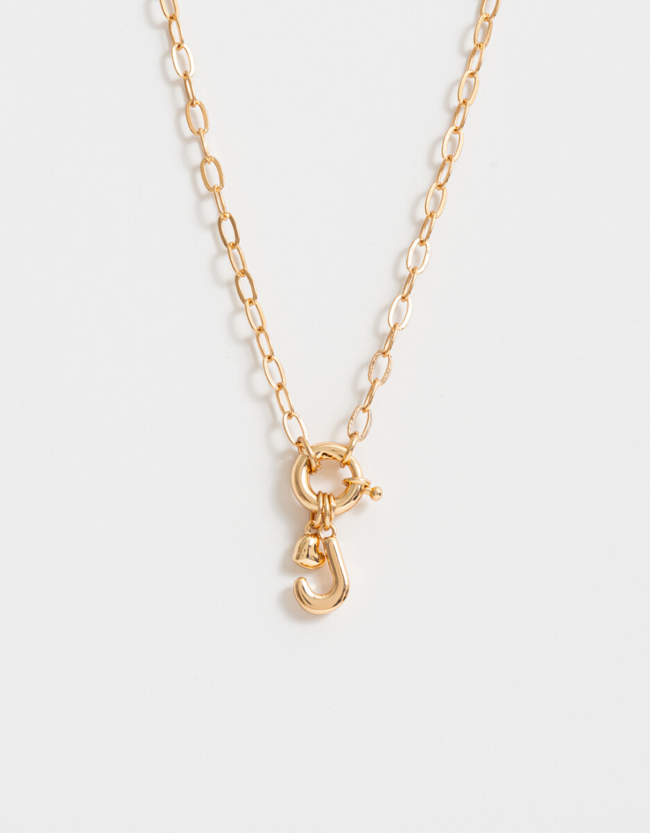 Collar Corto De Inicial "j" 