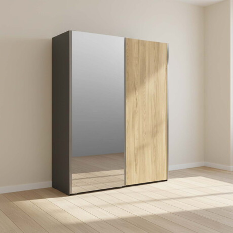 PLACARD ROPERO 2 PUERTAS MDF NEGRO VENETTO