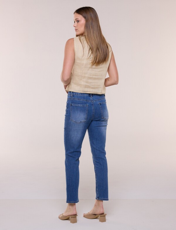 Blusa De Lino Con Hebilla BEIGE