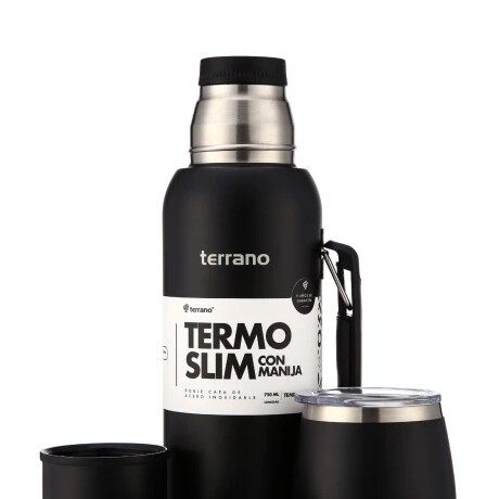 Termo Terrano Slim 1L con Base de Silicona NEGRO