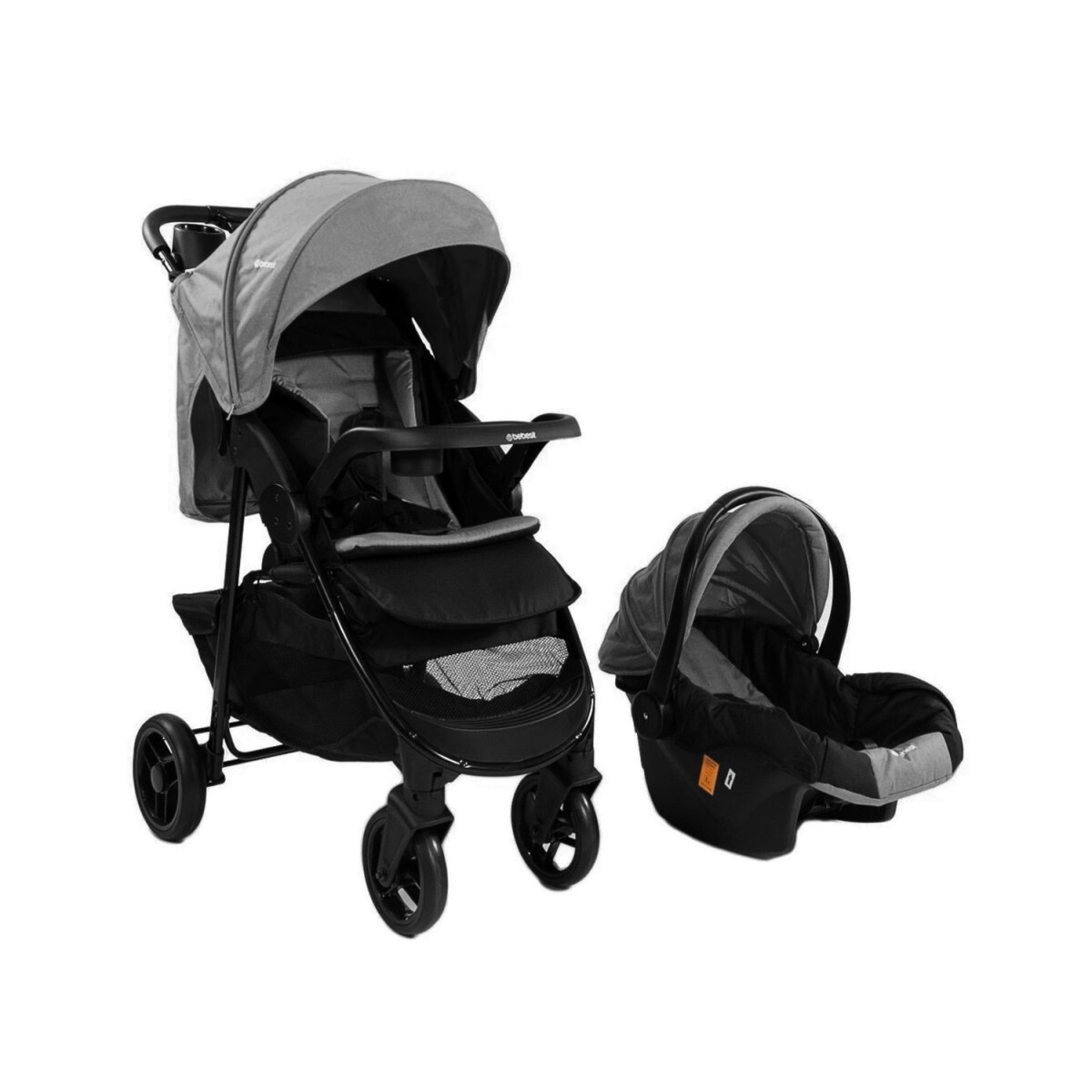 Coche de bebé + silla para auto Bebesit Travel System Sienna - Gris 