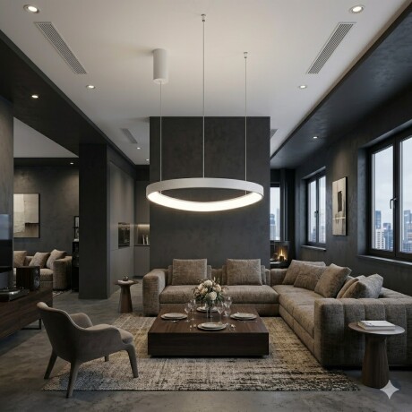 Luminaria Led Diseño triangular Dimerizable 60W, 85cm BLANCO