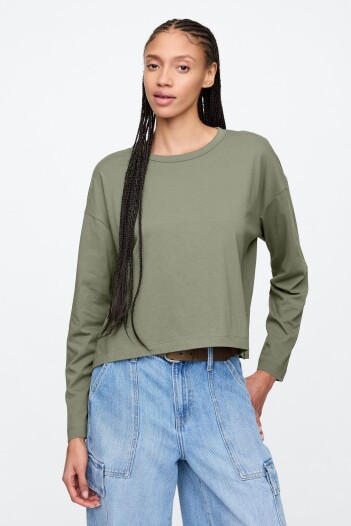 Remera Manga Larga Mujer Mesculen Green