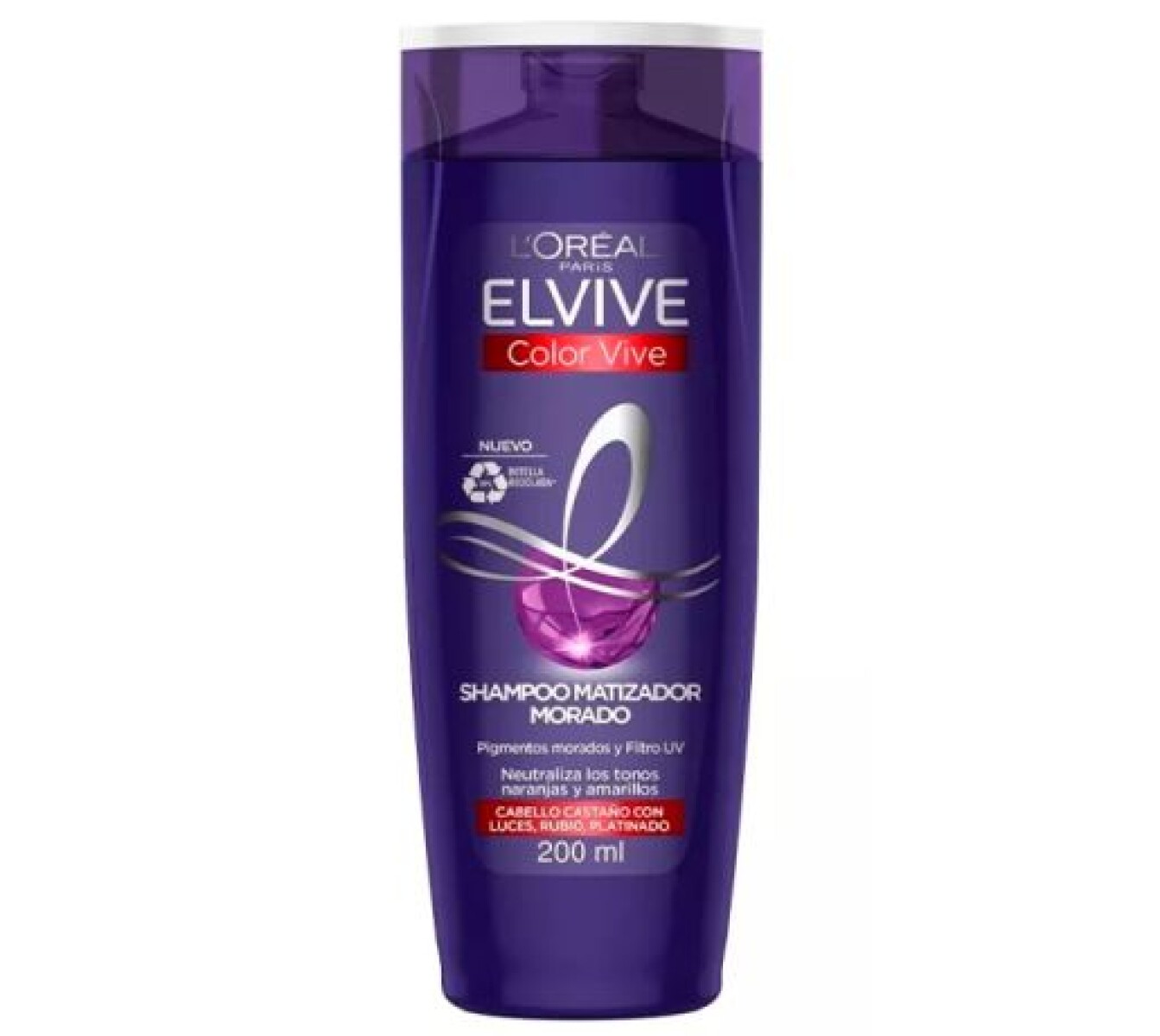 Elvive Color Vive Shampoo Matizador Morado 200 ml – Cabello Color Vivo