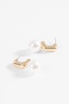 Aros con perlas dorado
