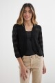 Cardigan rayado NEGRO