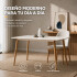 Mesa Comedor ComboHome Milan Rectangular Laqueada 120 x 80 Blanco 1