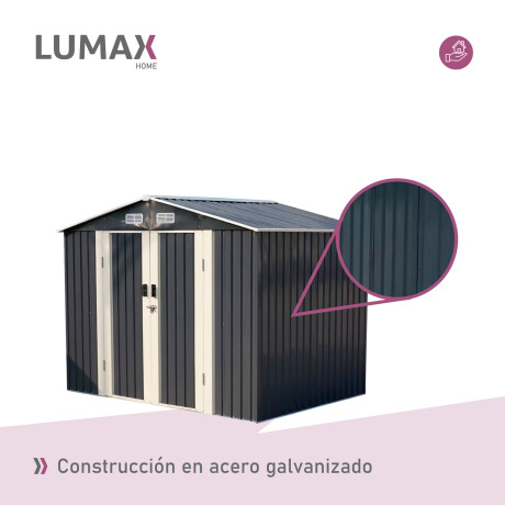 Caseta Galpon Jardin Lumax staffs Gris Oscuro 196x255x195 Caseta Galpon Jardin Lumax staffs Gris Oscuro 196x255x195