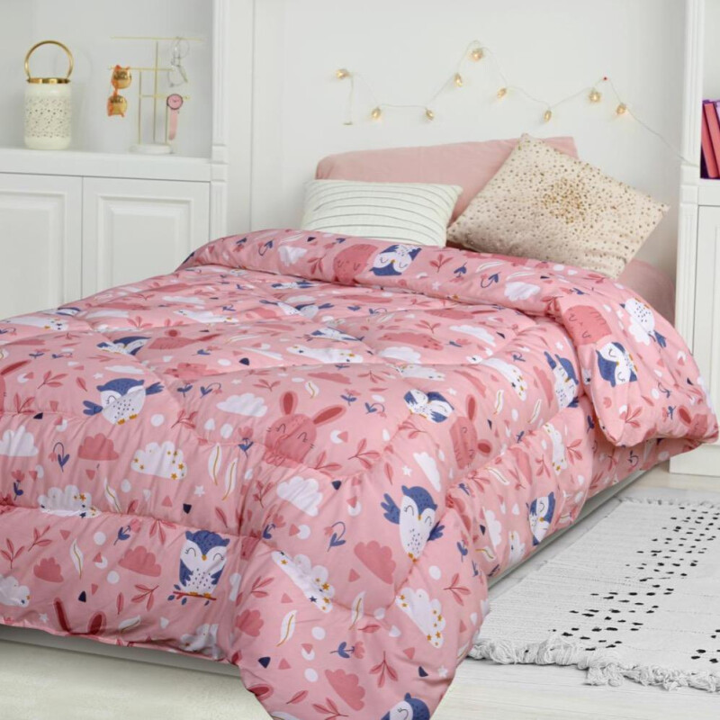 Acolchado Infantil BUHO Red Flex 1 Plaza Queen – Abrigo, suavidad y confort Acolchado Infantil BUHO Red Flex 1 Plaza Queen – Abrigo, suavidad y confort