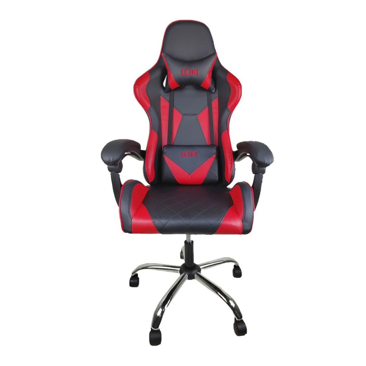 Silla Gamer Empoli EM-GC01 Loki - Negro/Rojo 