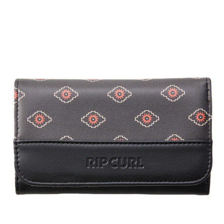 Billetera Rip Curl Mixed Floral Mid Wallet Negro con Diseño