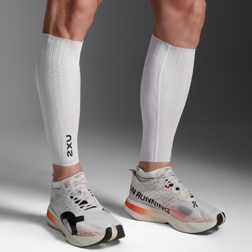 Light Speed Aero Calf Guards White/black