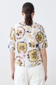 Camisa estampada blanco