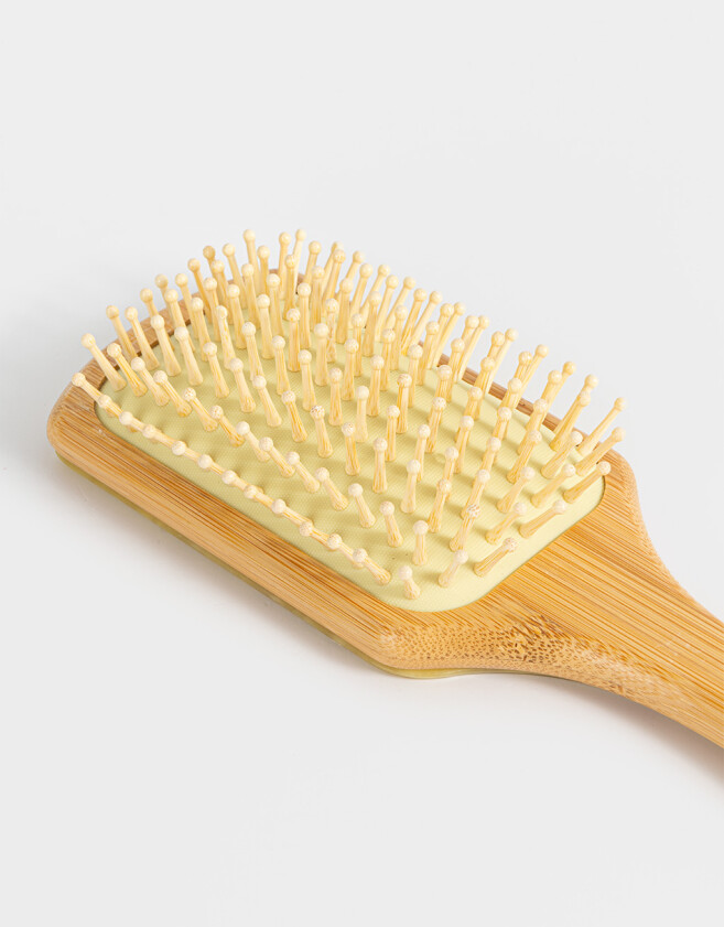 Cepillos y Peines Cepillo Cuadrado De Bamboo Con Estampa Sweet Season Con Incrustaciones - Combinacion Multicolor