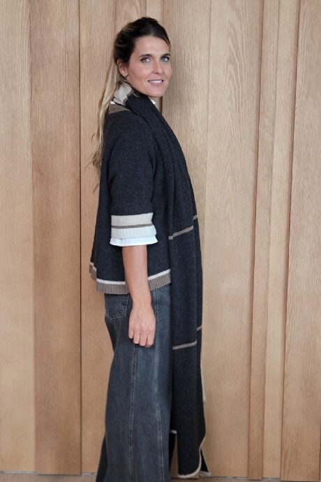 Bufandón Burdeos Charcoal Tostado