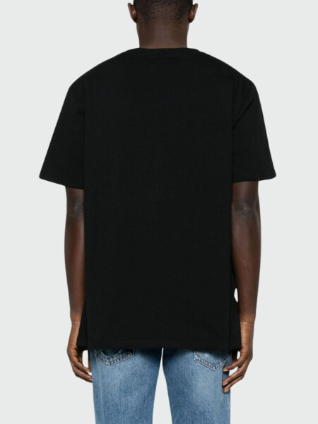 Balmain - Remera de algodón con logo en la parte delantera Negro