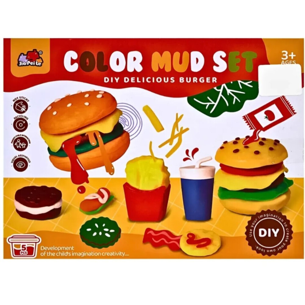 Plastilina Kit Color Mud Comida Rapida Plastilina Kit Color Mud Comida Rapida