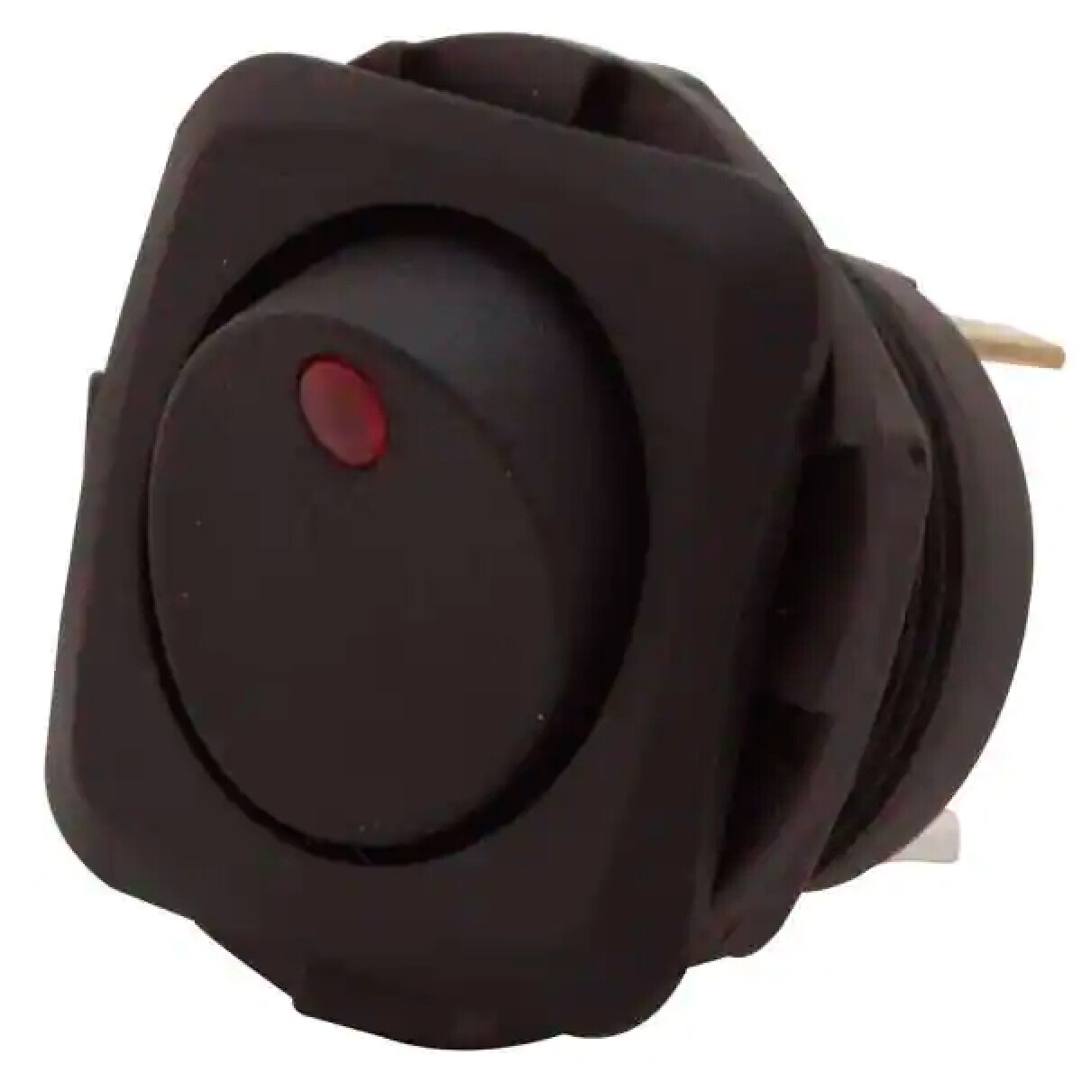 LLAVE BOTON TABLERO - CUADRADO CON LUZ ROJO 26MM - 