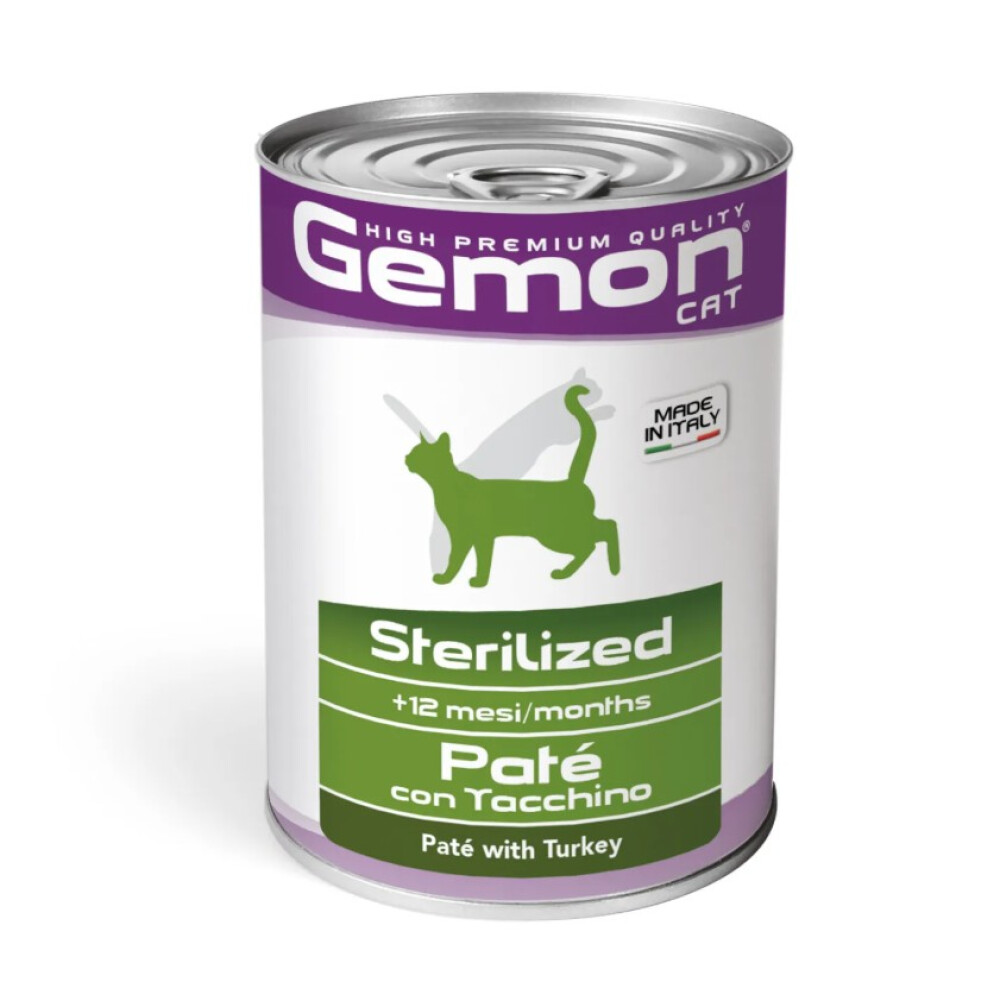 GEMON CAT STERILIZED WITH TURKEY 400 GR GEMON CAT STERILIZED WITH TURKEY 400 GR