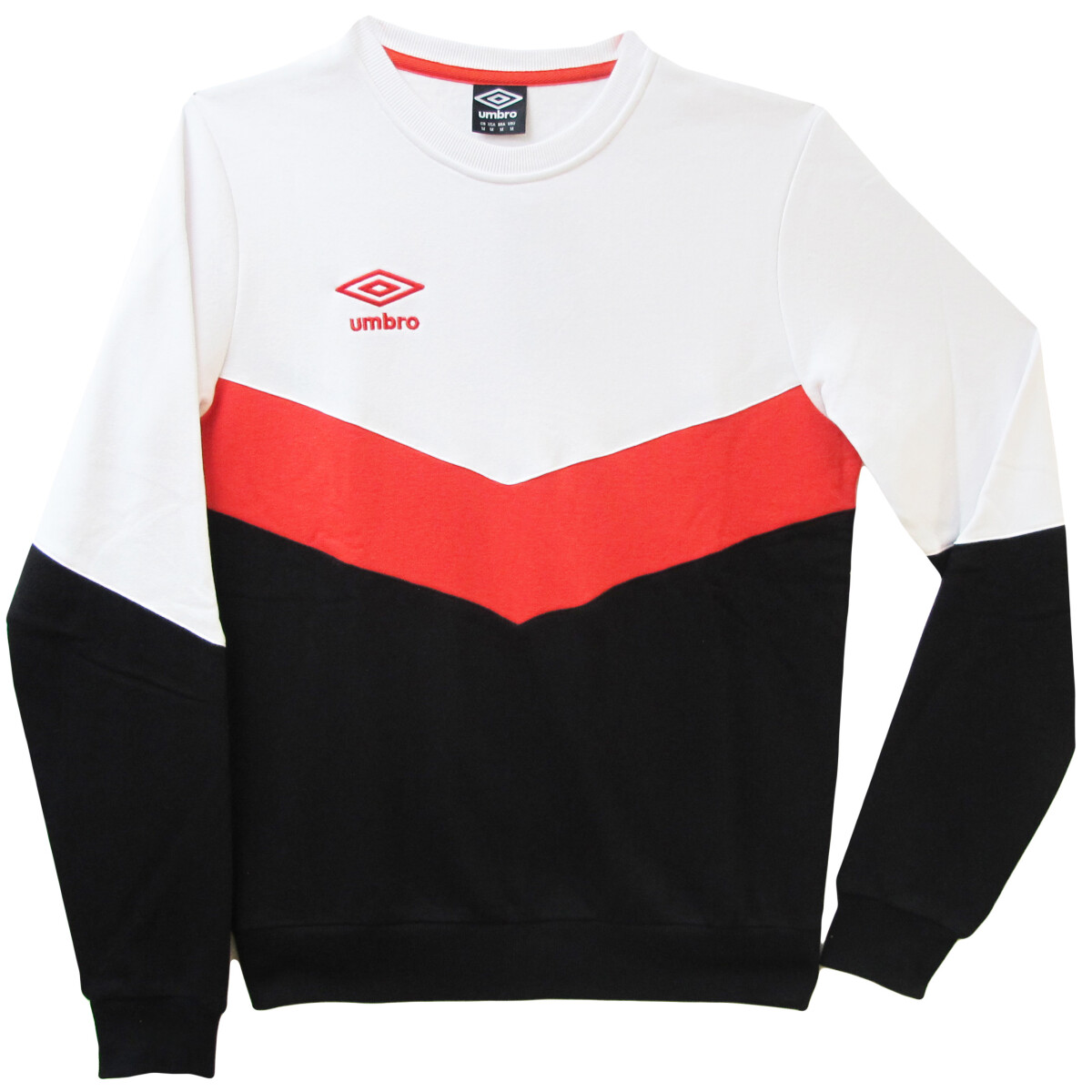 Buzo de Hombre Umbro Diagonal Adulto - Negro - Blanco - Rojo 