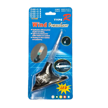 ANTENA - DECORATIVA C/ LUZ LED Y TURBINA - ANTENA - DECORATIVA C/ LUZ LED Y TURBINA -