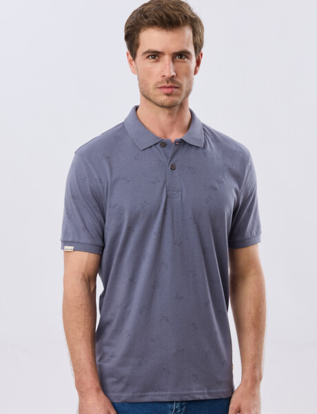 REMERA POLO ESTAMPADA JERSEY Indigo