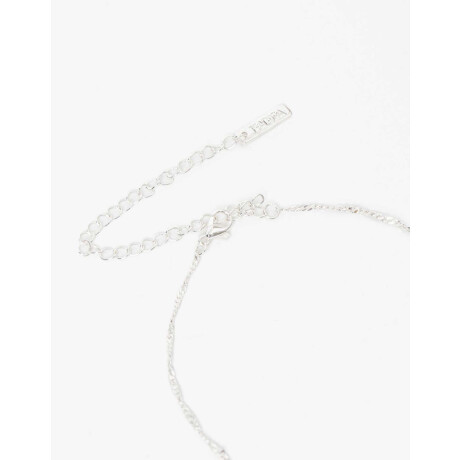 Collar Con Charm De Cubic Zirconia Plateado